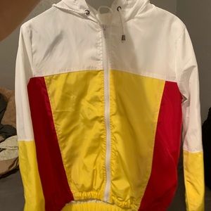 Jacket red white and yellow